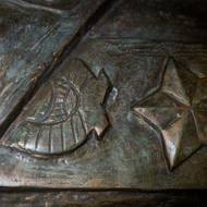 Koněvova socha v nadživotní velikosti byla odhalena 9. května 1980 u příležitosti 35. výročí konce druhé světové války. Je dílem sochaře Zdeňka Krybuse a architekta Vratislava Růžičky. 