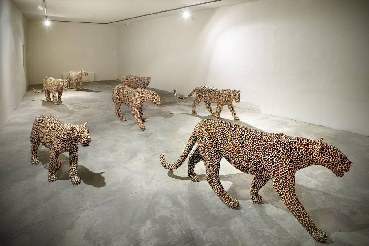 Snímek z výstavy děl Michala Gabriela v krumlovském Egon Schiele Art Centru.