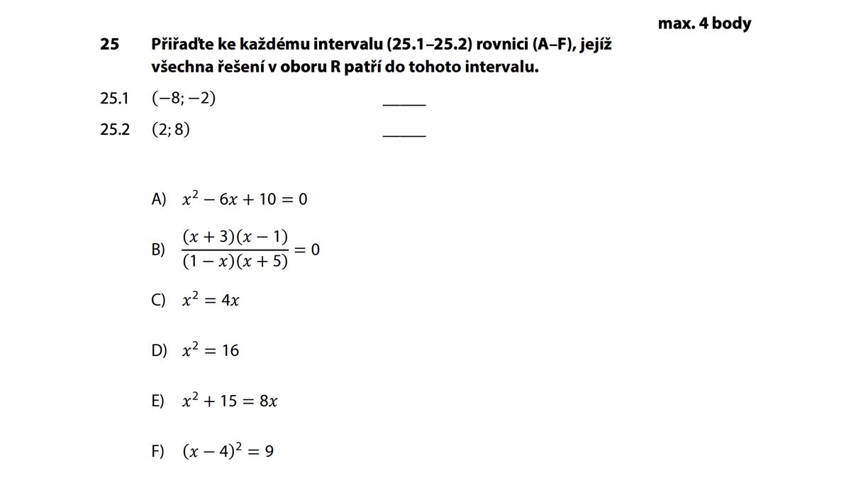 V maturitě z matematiky byla chyba. Někteří žáci dostali body navíc a uspěli