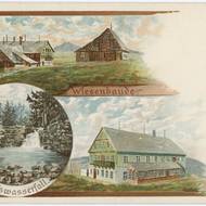 Pohlednice z roku 1895. V té době měla Luční bouda už přes stovku lůžek.