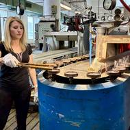 Finální úprava skla.