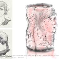 Návrh Josefa Bolfa, Váza Ona vznikla ve sklárně Květná pro značku Křehký.