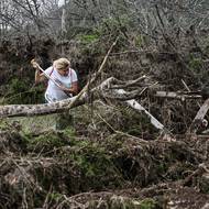 „Bylo to opravdu děsivé. Všichni, které osobně znám, jsou v pořádku, ale jsou tu lidé, o kterých vím, že se pohřešují, a nevíme, kde jsou,“ dodala Elinor Lesterová.
(Dobrovolnice pomáhá s hledáním pohřešovaných, 6. července v Huntu.)