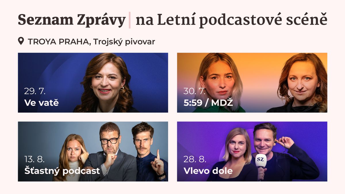 Je tady Letní podcastová scéna, přijďte si poslechnout vaše oblíbené tvůrce živě