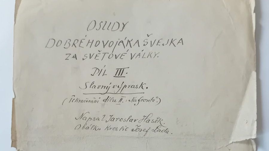 „Obrovské překvapení,“ komentuje nález rukopisu Švejka ředitel PNP