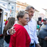 Kampaň hnutí ANO v Českých Budějovicích.