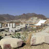 Stavební práce na přehradě, 19. února 2022.