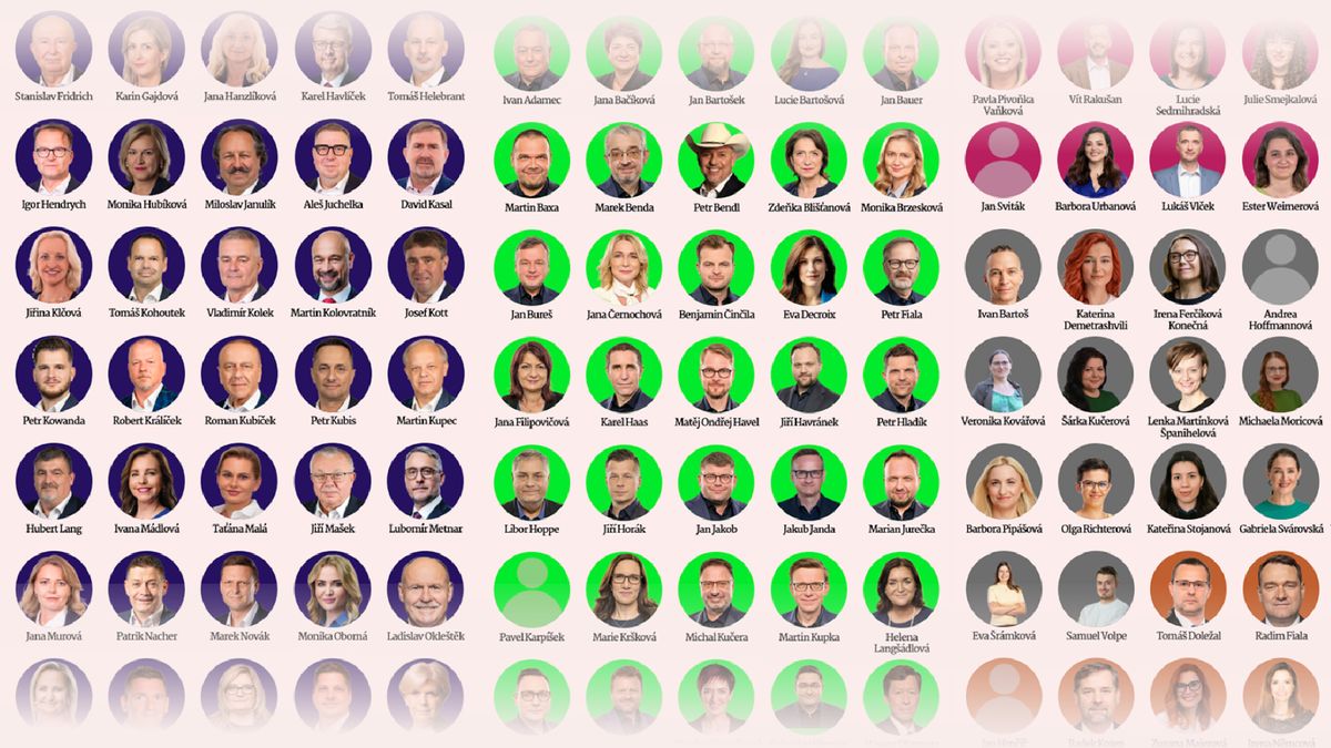 Téměř polovina nových tváří. Takhle vypadá všech 200 poslanců