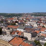 Pohled z kupole Národního muzea (na jihozápad).