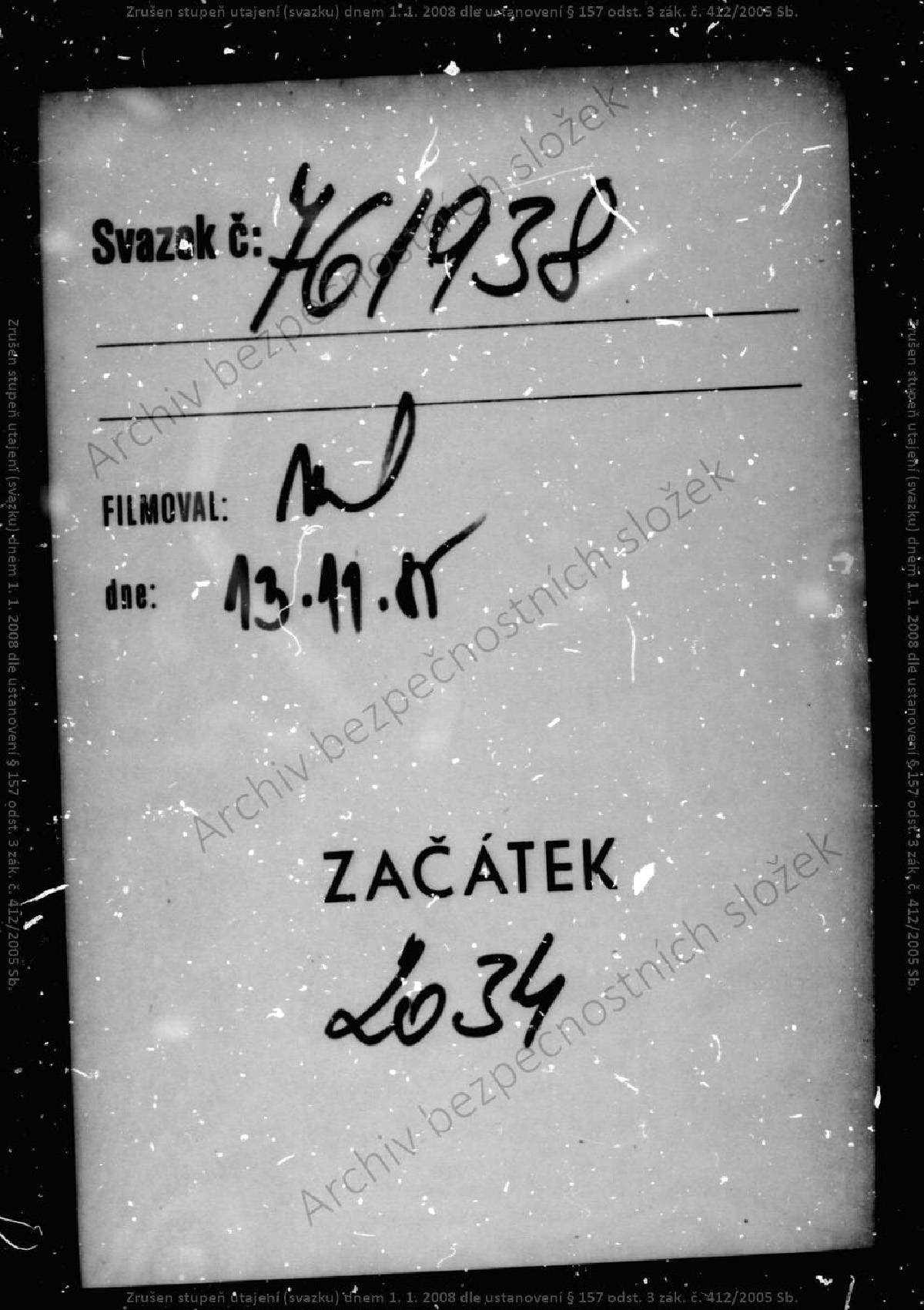 Oto Klempíř – svazek STB.