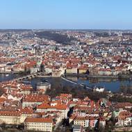 Pohled z Petřínské rozhledny.