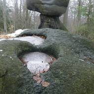 Skalní útvar Hřib pod Špičákem.