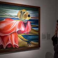 Na snímku je obraz s názvem Událost z roku 1977.