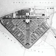 V areálu byla továrna, kancelářské budovy, domy pro Baťovce, společenský klub a kaple svatého Václava.