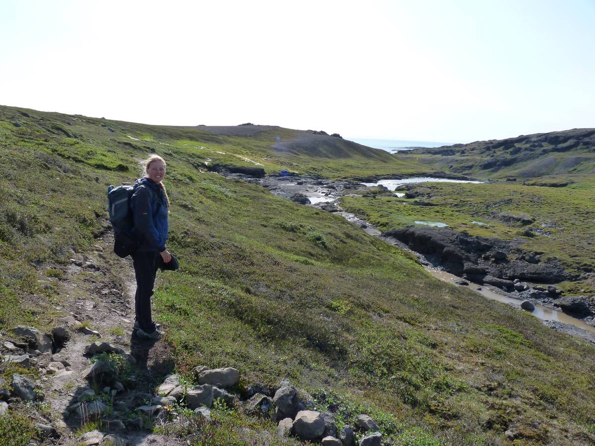 Jana Voříšková v terénu v Grónsku.