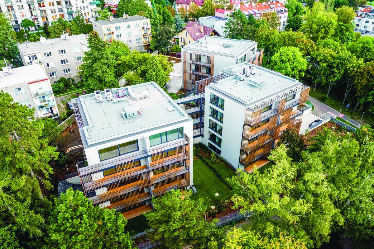 1. místo malé rezidenční projekty – Krčská zahrada – Vítězný menší rezidenční projekt zasazený do zahradní čtvrti v Praze-Krči.