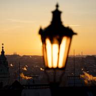 Středeční ráno v centru Prahy byla teplota kolem -2°C.
