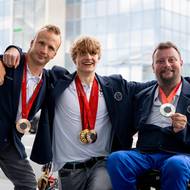 David Kratochvíl (uprostřed) patří k nejlepším parasportovcům planety.