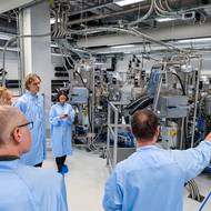 Kvantová laboratoř v dánském Lyngby – fabrikační místnost.