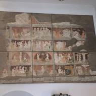 Fragment nástěnných maleb.