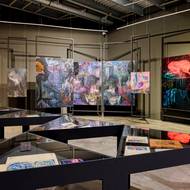 Snímek z výstavy děl Josefa Bolfa a Josefa Váchala.