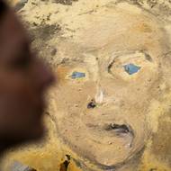 Miquel Barceló: Staré dítě č. 1, kombinovaná technika na plátně, 1990.