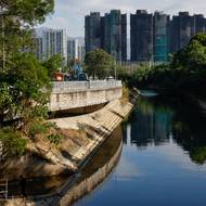 Pátrání po ostatcích obětí v sutinách budov bude podle policie trvat zřejmě ještě tři týdny, počet mrtvých tak může ještě vzrůst. Aktuální bilance hovoří o 156 obětech. (Budovy bytového komplexu Wang Fuk Court, 2. prosince.)