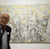 Výstava, která je hlavním počinem podzimní a zimní sezony v GASK, potrvá do 8. března 2026. Na snímku je Petr Pavlík se svým dílem.