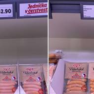 Prodejna Lidl v Poděbradech. Srovnání z 11. února a 8. prosince 2025.