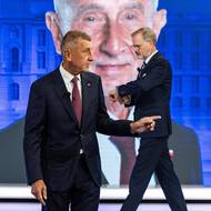 Předvolební debata lídra Spolu Petra Fialy a lídra hnutí ANO Andreje Babiše. (1. října)