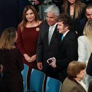 Ceremonie se zúčastnili i panamský prezident José Raúl Mulino, první dáma Maricel de Mulino a argentinský prezident Javier Milei.