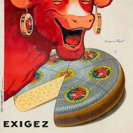 Benjamin Rabier: Požadujte sýry Gruyères od Veselé krávy.