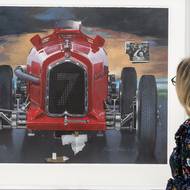 Formule a závodníky v kombinézách často zvěčňoval na svých obrazech. Pištěkovo plátno nazvané Adieu, Guy Moll (na snímku) bylo roku 2020 na aukci v Praze vydraženo za více než 25 milionů korun včetně přirážky.