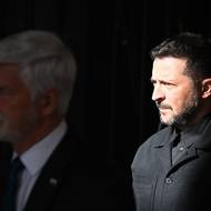 Praha hostila ukrajinského prezidenta Volodymyra Zelenského s manželkou. (4. května)