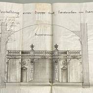Schodiště do zimní zahrady v původní podobě.
