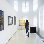 Snímek z liberecké výstavy děl Jana Vochoče.