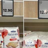 Prodejna Lidl v Poděbradech. Srovnání z 11. února a 8. prosince 2025.