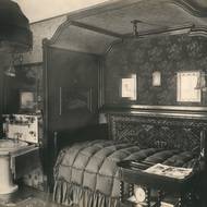 Grossmannova vila – historické foto, pánská ložnice v prvním patře.