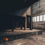 Interiér těžní věže.