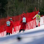 Obří slalom žen na sjezdovce ve Svatém Petru.