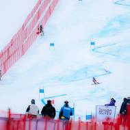 Obří slalom žen na sjezdovce ve Svatém Petru.