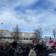 Protest končil před americkou ambasádou.