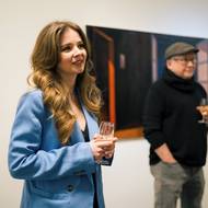 Malířka Ilona Koroman a kurátor Radek Wohlmuth.