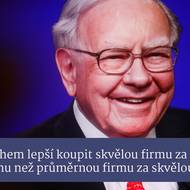 Kvalita firmy je důležitější než to, jestli je zrovna „levná“. Silné firmy s dobrým byznysem, vedením a dlouhodobou výhodou se podle Buffetta vyplatí držet i tehdy, když nejsou úplně nejlevnější.