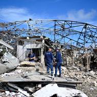 Trosky vysílače v El Hatillo, 4. ledna.