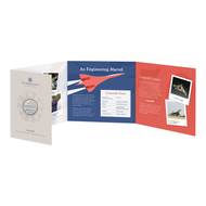 50 pencí z mědi a niklu k 50. výročí vzlétnutí letadla Concorde.