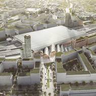 Nádražní budovy navrhl projekční tým z nizozemské architektonické kanceláře, vítězný návrh sbírá ocenění.