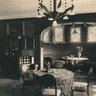 Grossmannova vila – historické foto, hudební salon v přízemí. 