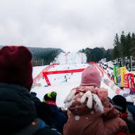 Obří slalom žen na sjezdovce ve Svatém Petru.