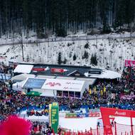 Obří slalom žen na sjezdovce ve Svatém Petru.